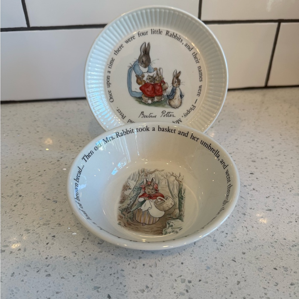 Wedgwood Peter Rabbit 2-Piece Child’s Plate & Bowl Set